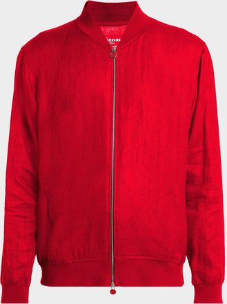 Kiton Men & apos;s Linen Full-Zip Blouson