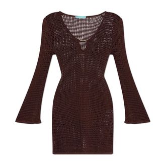 Melissa Odabash Beachwear, female, Brown, Size: M Ellis Crochet-Knit Dress