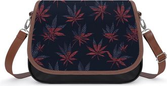 Generic Weed1 U.S. Flag Fashion Womens Crossbody Bags Novelty Handbag Shoulder Bag Purse