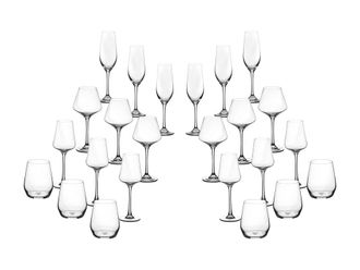 Bj&ouml;rn Borg Juego completo de vasos - 24 Piezas - Transparente