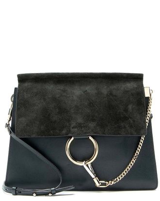 Chlo&eacute; Calfskin Suede Faye Medium Shoulder Bag (Authentic Pre-Loved)