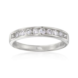 Ross-Simons Channel-Set Diamond Ring in 14kt White Gold