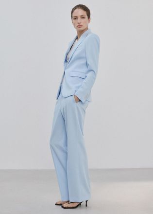 Mango Pantaloni diritti completo blu - Donna - 38 - MANGO