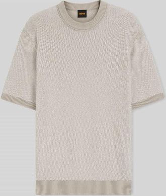 Boss Orange by Hugo Boss BOSS Orange Regular Fit Pullover aus Baumwoll-Mix Modell KANTONIO in Sand, Gr&ouml;&szlig;e XXXL