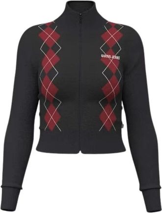 Guess Cardigan met rits - Dames - Vesten - Zwart - XS - Wol - Truien & Vesten