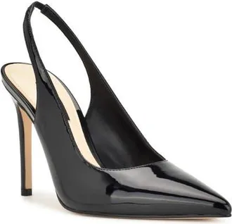Nine West Feather Slingback Pointed Toe Pump in Black at Nordstrom, Size 8.5