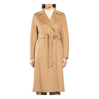 Max Mara Belted Coats, female, Beige, Size: XS Wrap Coat