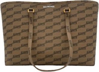 Balenciaga Pre-owned Vintage Tote Bag - Dames - Vintage Shopper - Beige - ONE Size - Leer - Vintage