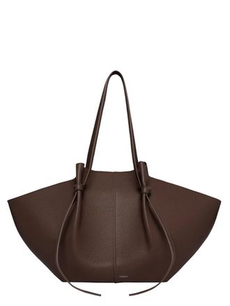 Yuzefi Large Leather Tote Bag with Unique Silhouette