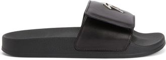 Giuseppe Zanotti New Brett slides - women - Rubber/Leather/Rubber - 35 - Black