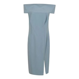 Ralph Lauren Woven-Bodycon-Kleedjes - Dames - Feestkleedjes - Blauw - 2XS - Kleedjes