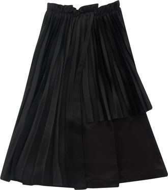 Comme Des Garçons Midi-plooirok - Zwart