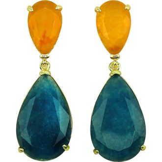 Panacea Crystal Drop Earrings in Teal at Nordstrom Rack