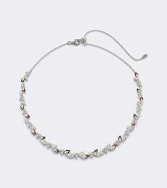 Kamyen Jewellery Autumn 18kt white gold and enamel choker with diamonds