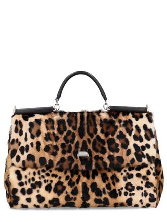 Dolce & Gabbana Womens Victory Bag Animalier Leather Handbags Hand