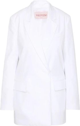 Valentino Garavani Giacca - Dames - Blazers - Wit - 2XS - Leer - Jassen