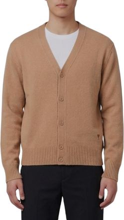 Ami Beige V Neck Cardigan
