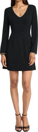 Donna Morgan Julia Rhinestone Mini Dress In Black