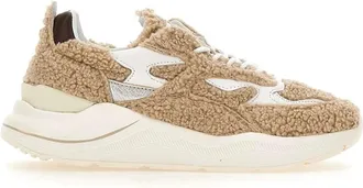 D.A.T.E. Fuga Teddy Sneakers - Dames - Sneakers - Beige - 40 EU - Leer - Schoenen
