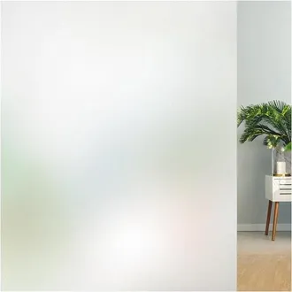 No Brand L&aacute;mina Adhesiva Mate Para Ventanas, Protecci&oacute;n De Privacidad Sin Adhesivo, Adhesi&oacute;n Est&aacute;tica, Opaca Para El Hogar, La Oficina Y El Ba&ntilde;o, Anti-uv, 45 X