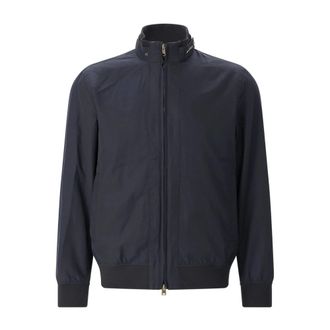 Woolrich Spring Lewis Bomber - Heren - Bomber jackets - Blauw - M - Katoen - Jassen