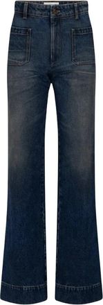 Victoria Beckham Alina Jeans - Dames - Flared Jeans - Blauw - W25 L32 - Katoen - Jeans