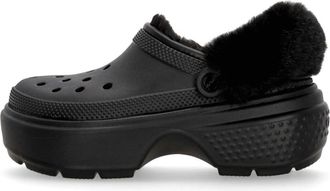 Crocs Stomp Lined Clog - unisex - Klompen - Zwart - 37 EU - Schoenen