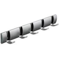 OEM 40cm 5 Flip - Perchero De Pared Con 5 Ganchos Retr&aacute;ctiles, Metal, N&iacute;quel - Crezuo