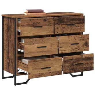 Berkfield Home Modern Chest of Drawers Old Wood 91x35.5x74.5 cm Engineered Wood in Brown