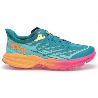 Hoka One One Hoka Speedgoat 5 Textile Synthetic Womens Low Top Trainers - Deep Lake Ceramic - Size:UK 7.5