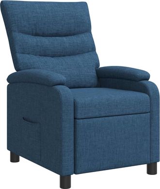 vidaXL Recliner Azul Tela Vidaxl