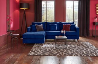 HOME AFFAIRE Ecksofa »Renesse L-Form« lose Kissen, Keder an Sitzkissen