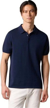 Brooks Brothers Gemerceriseerd Katoenen Gebreide Polo - Heren - Ronde hals truien - Blauw - XL - Katoen - Truien & Vesten