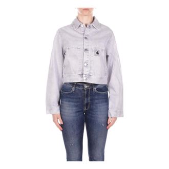Carhartt Work in Progress Carhartt Wip, Denim Jackets, female, Gray, Size: XS Carhartt Coats Black