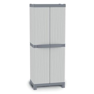 Terry Terry - Armario Resina Con 4 Estantes Gris Wave 181,8 X 70 X 43,8 Cm