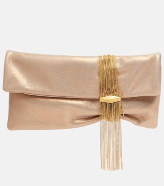 Jimmy Choo London Zandra Small embellished suede clutch