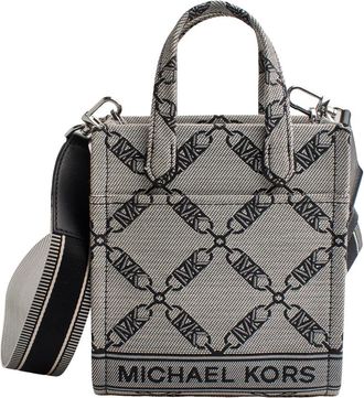 Michael Kors Tassen, Dames, Grijs, ONE Size, Ketting Patroon Cross-Body Tas