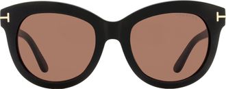 Tom Ford TF1189 Acetate Cat-eye Sunglasses - Black