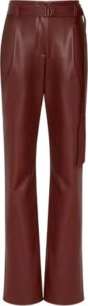 Sally Lapointe belted leather trousers - Bruin