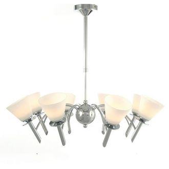 Netlighting Kristina Pendant 8 Light G9 Polished Chrome in Grey