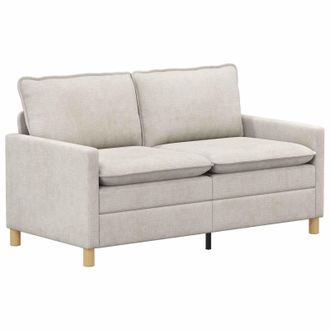 vidaXL Sof&aacute; Crema 156 X 81 X 87,5 Cm Poli&eacute;ster Vidaxl