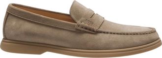 HUGO BOSS Schoenen, Heren, Beige, 41 EU, Leer, Sienne Loafer