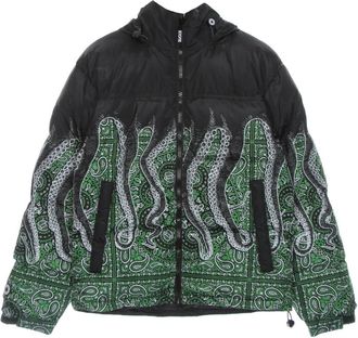 Octopus Zwarte Bandana Donsjas - Heren - Winterjassen - Zwart - XS - Polyester - Jassen