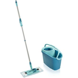 Leifheit Kit De Limpieza De Suelos Leifheit Clean Twist M Ergo 52120 - Mopa Plana Lavadora De Suelos Con Funda De 33 Cm Y Cubo De Escurrido Rotatorio