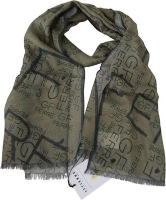 Ferre Mens Wool Scarf In Green