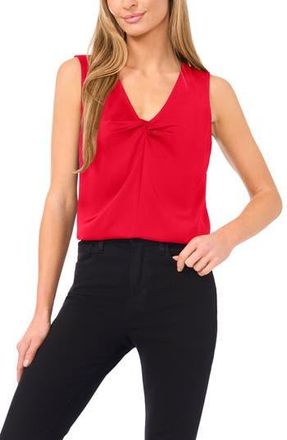 CeCe by Cynthia Steffe Sleeveless Twist Neck Top in Stoplight Red at Nordstrom Rack, Size X-Large
