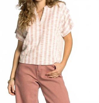 Thread & Supply Zaria Top In Coral Rose