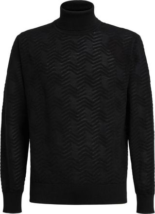 Missoni Zwarte Roll Neck Sweater - Heren - Coltruien - Zwart - XL - Truien & Vesten