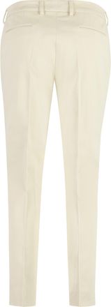 Pantaloni Torino Womens New York Straight-Leg Trousers Panna Cotton Straight