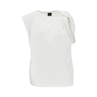 Pinko Draped stretch jersey T-shirt Woman XS